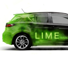 Car wrap (the LIME-mobile)